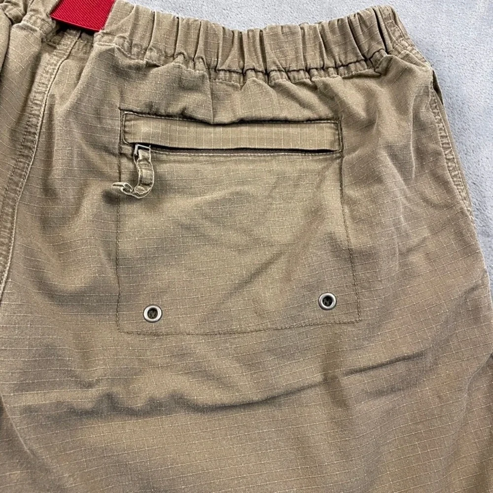 Gap Factory Store Men's XL Ripstop Hiking Shorts Khaki Tan Built-in Belt Cotton